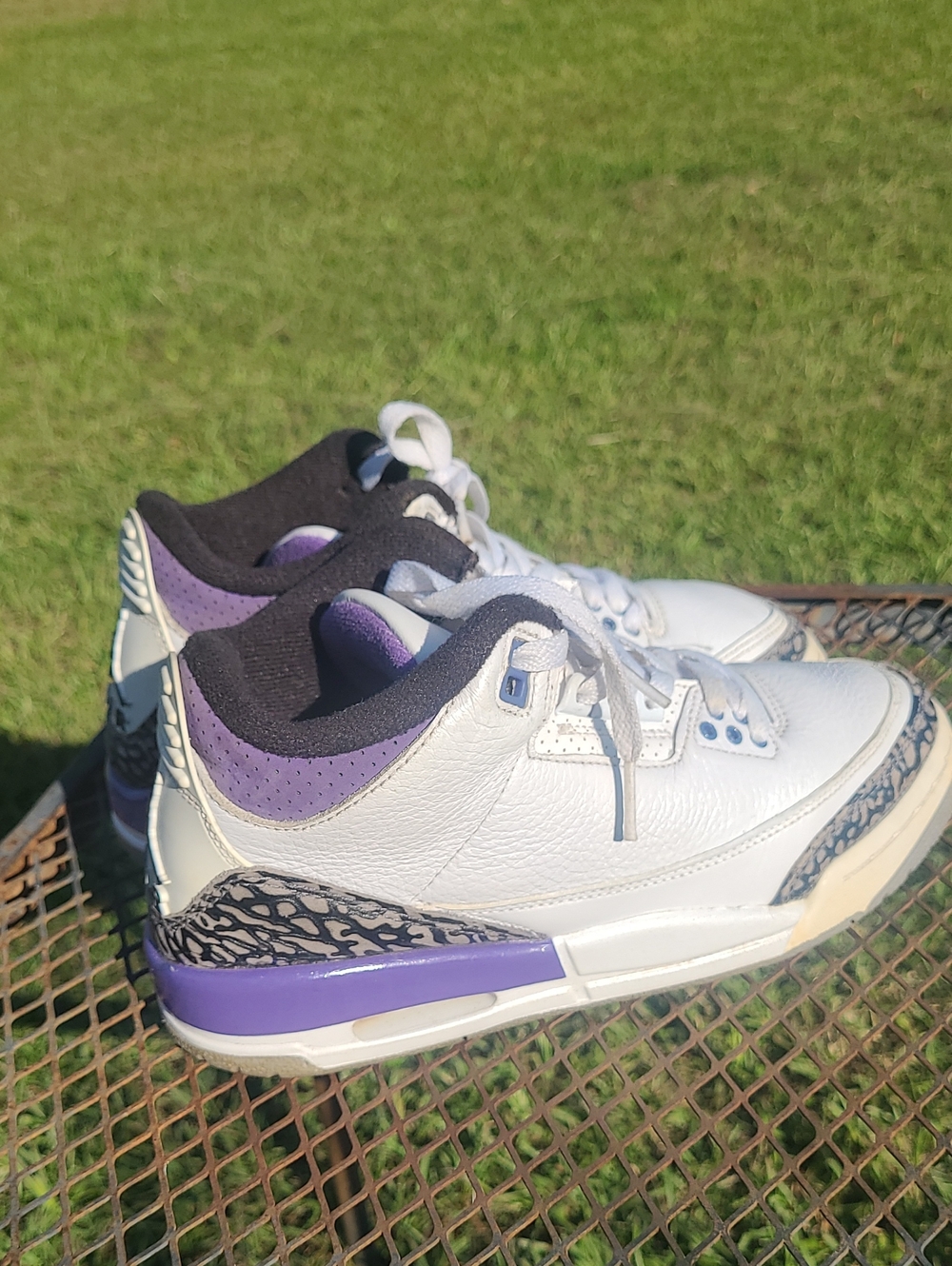 Nike air Jordan 3 dark iris purple size 5y authentic